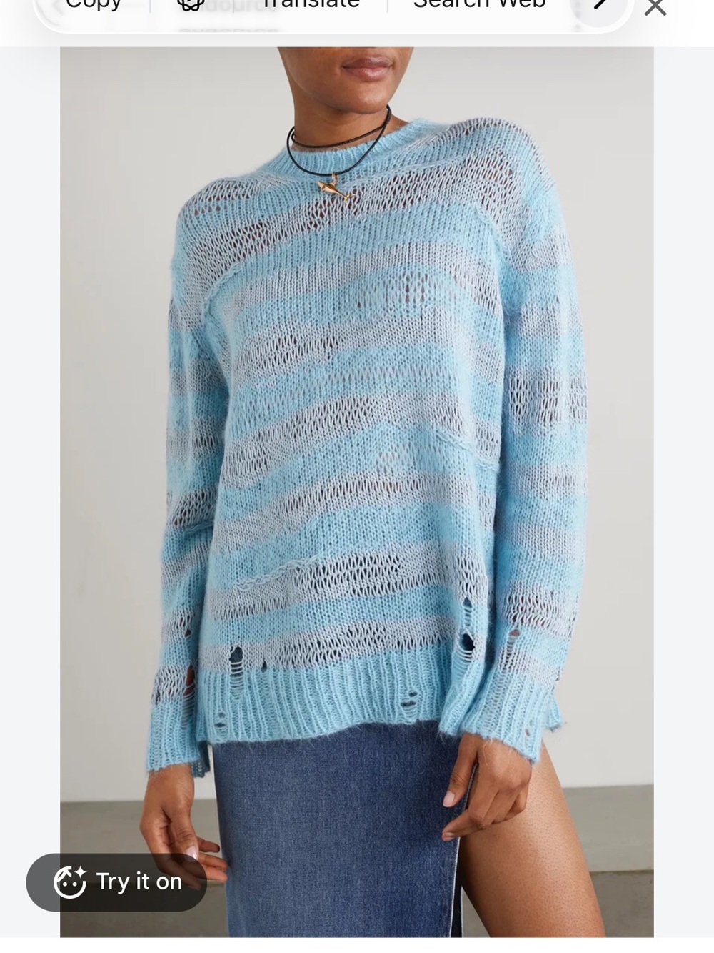 Acne Studios women distressed sweater size M NWT